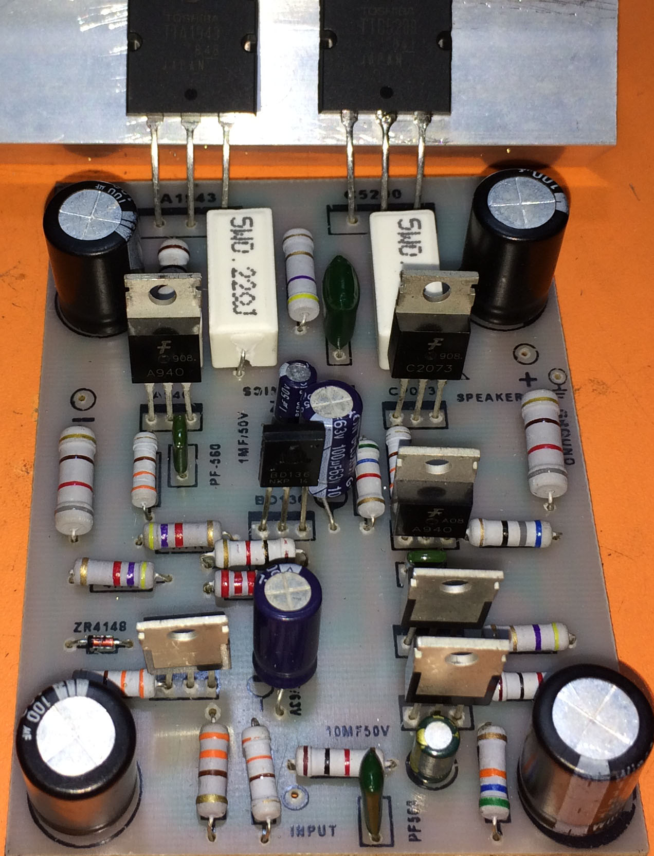 1000 watts amplifier making diagram