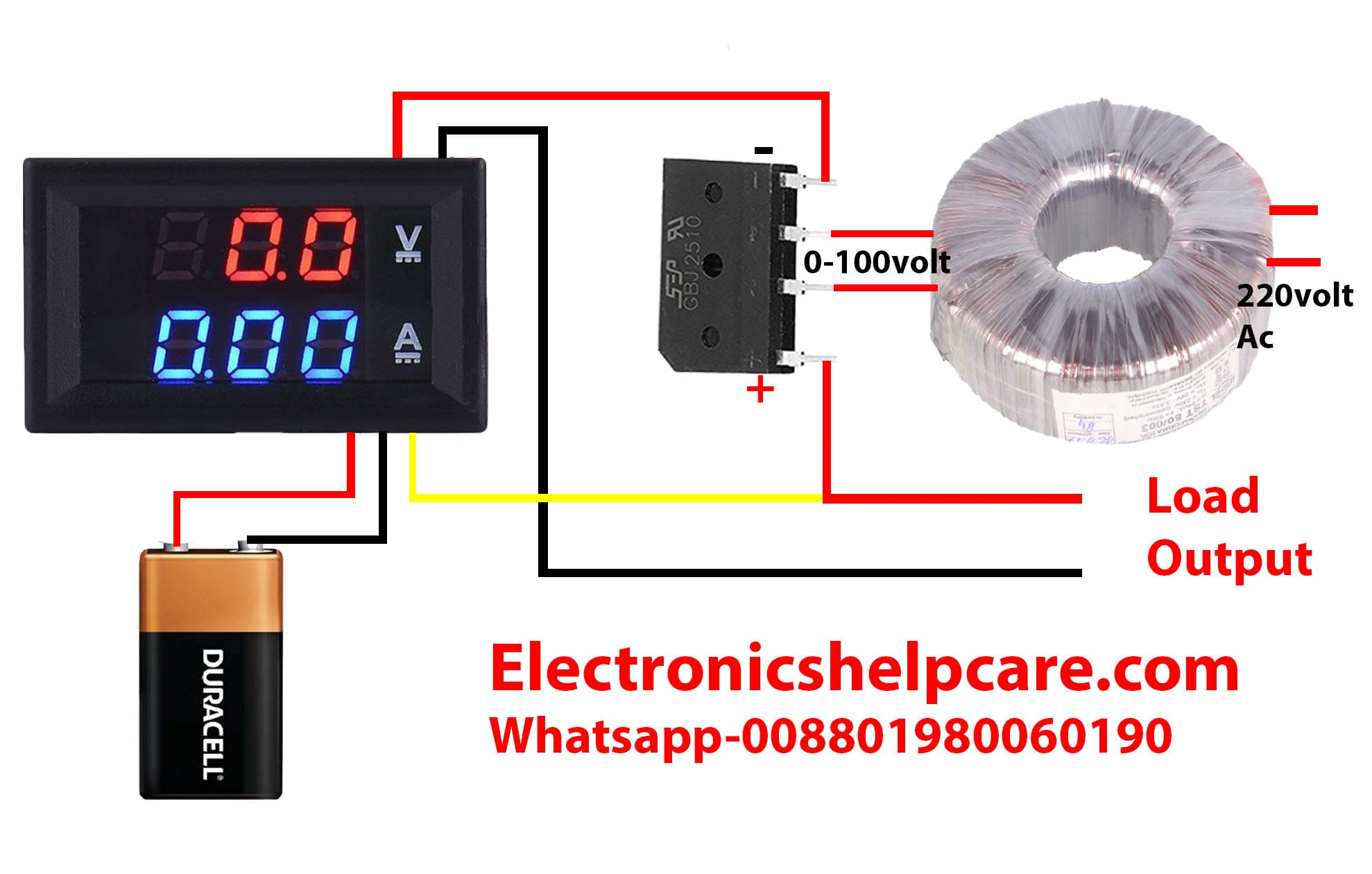 How to connect volt meter Electronics Help Care