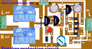 Speaker protection circuit diagram.