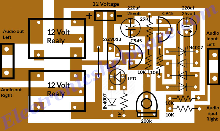 Speaker protection circuit diagram.