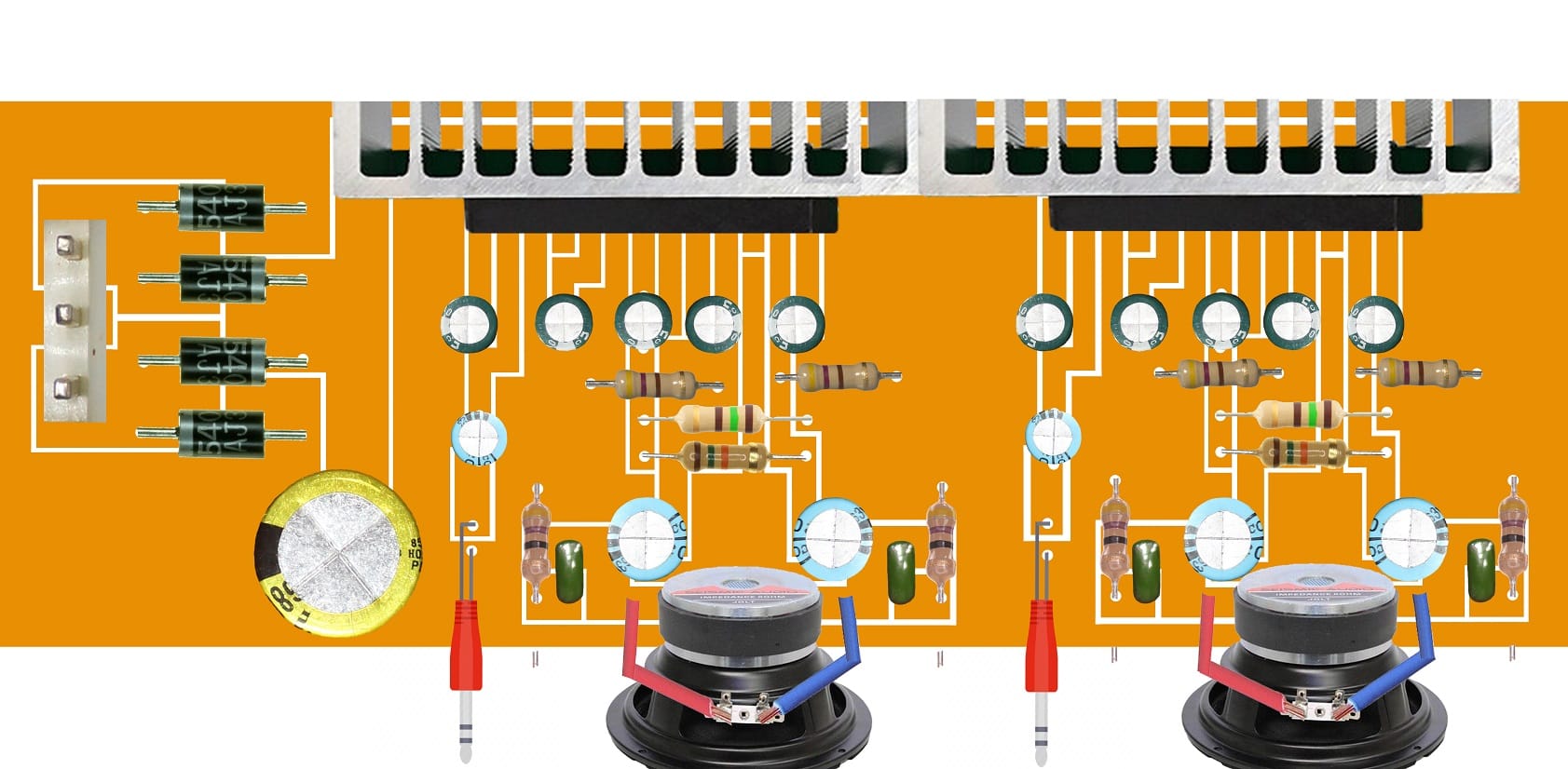 how to make 12 voltage amplifier using la4440