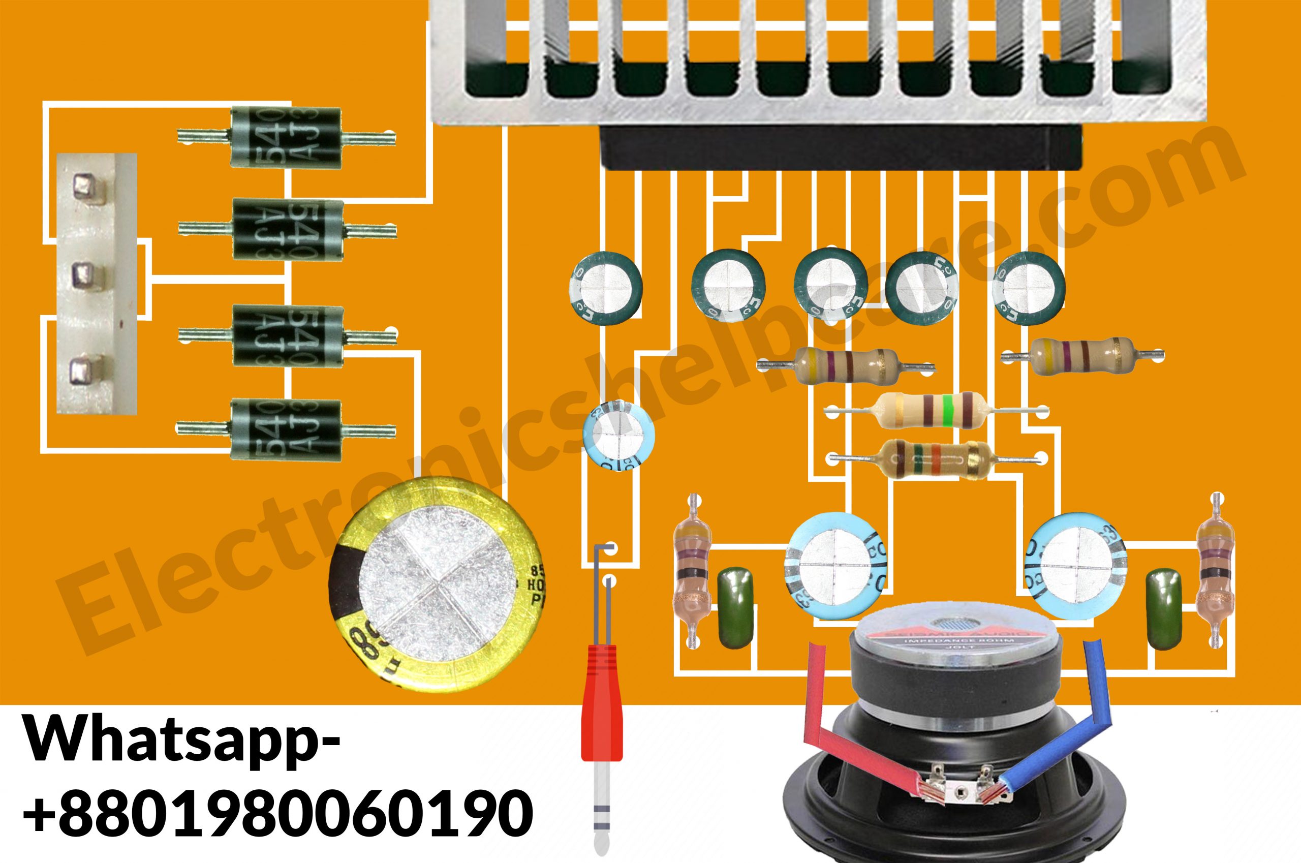 how to make mono amplifier circuit diagram