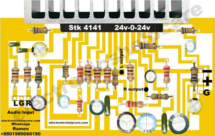 how to make amplifier circuit using Stk4141