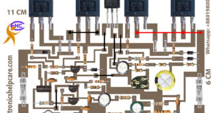 MOSFET Amplifier 200W using IRFP250N Front with component