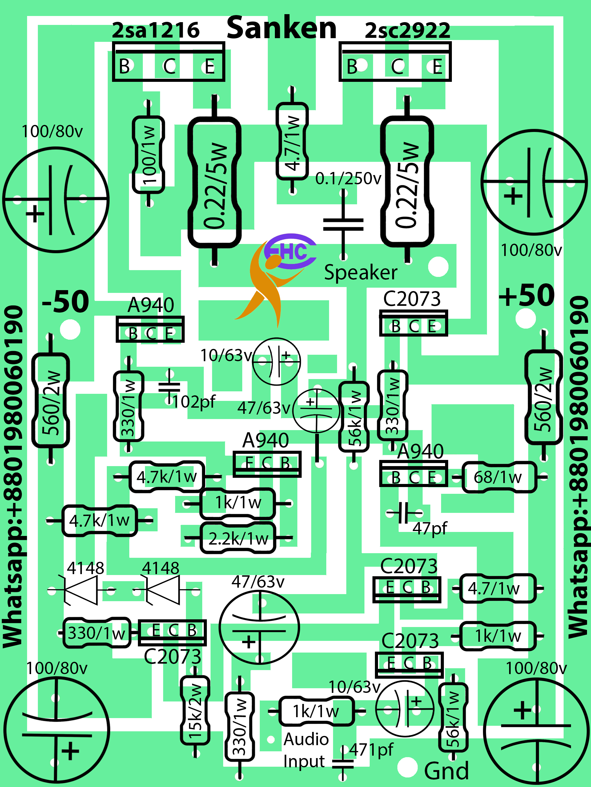 Simple amplifier circuit diagram