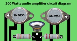 Amplifier-circuit-diagram-using-2n3055