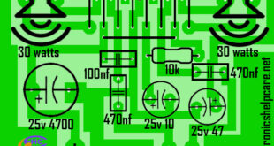 Amplifier circuit diagram using TDA7377