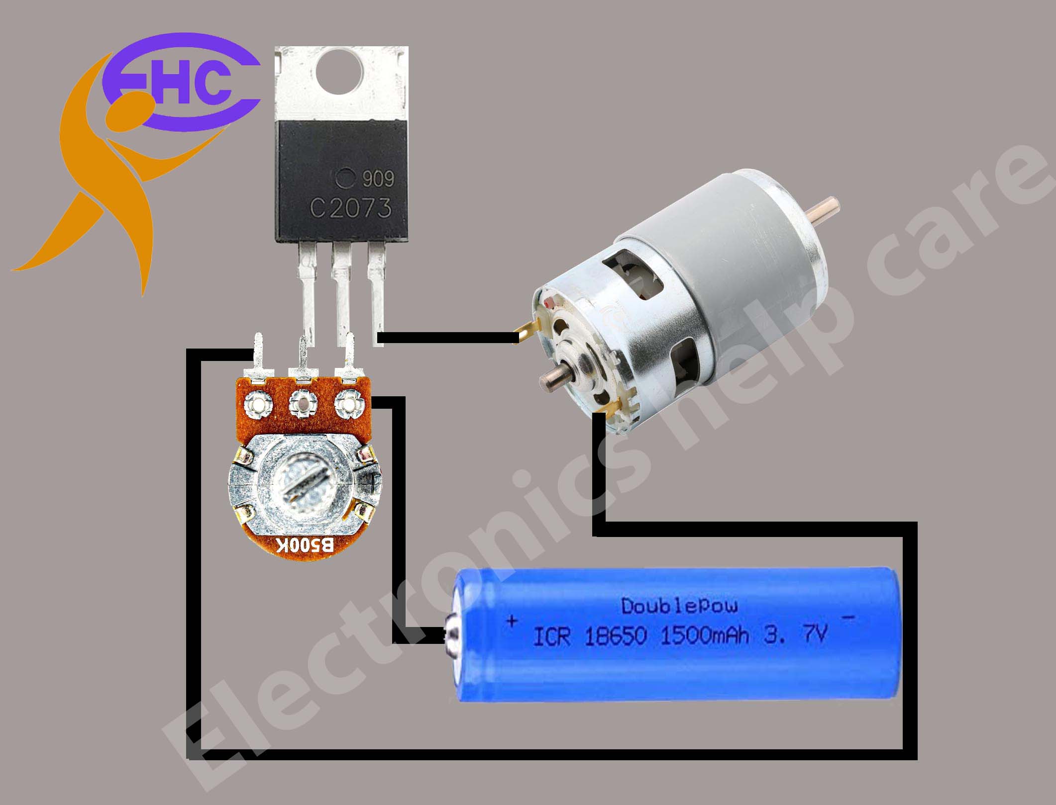transistors - How to control the speed of a 12V DC motor with an