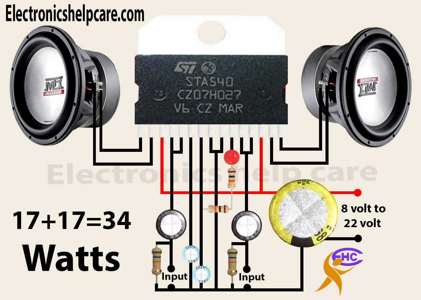 How to make 2.0 amplifier