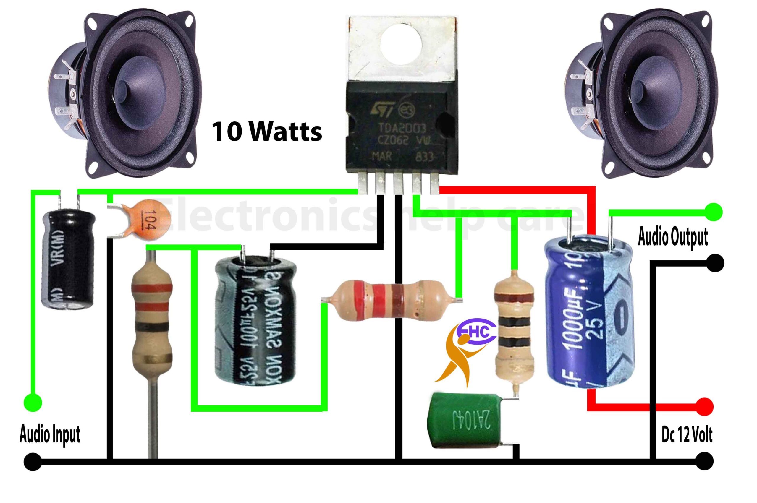 How To Make Small Amplifier Circuit - Electronics Help Care