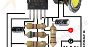 Amplifier circuit diagram using tda2030