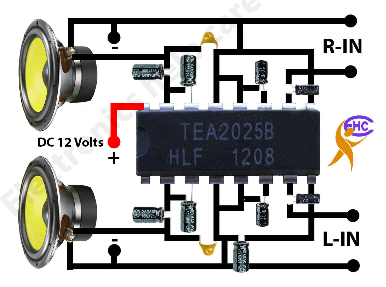 TEA2025B amplifier circuit