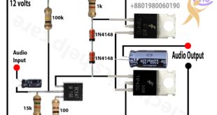 12 voltage audio amplifier circuit diagram