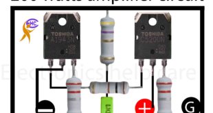 200 watts amplifier circuit diagram