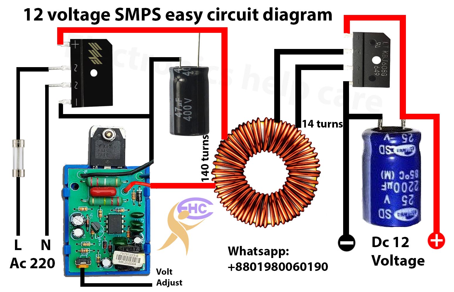 How to make 12 voltage SMPS