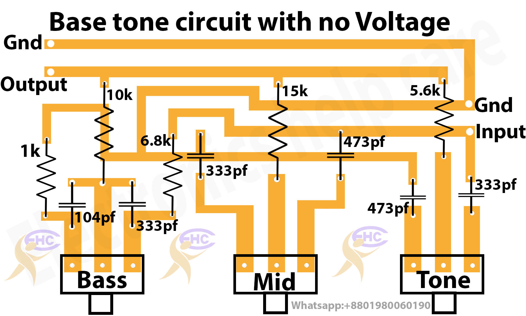 bass tone circuit board