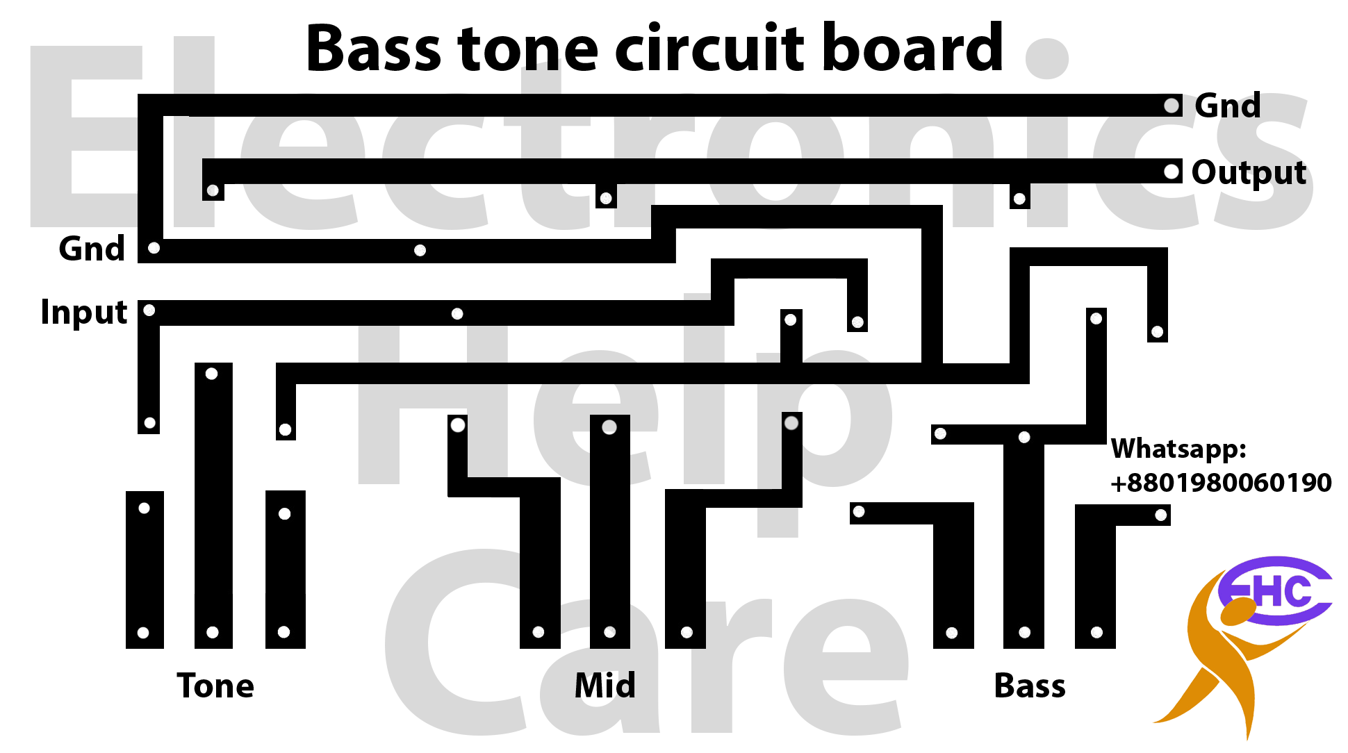 bass tone circuit board