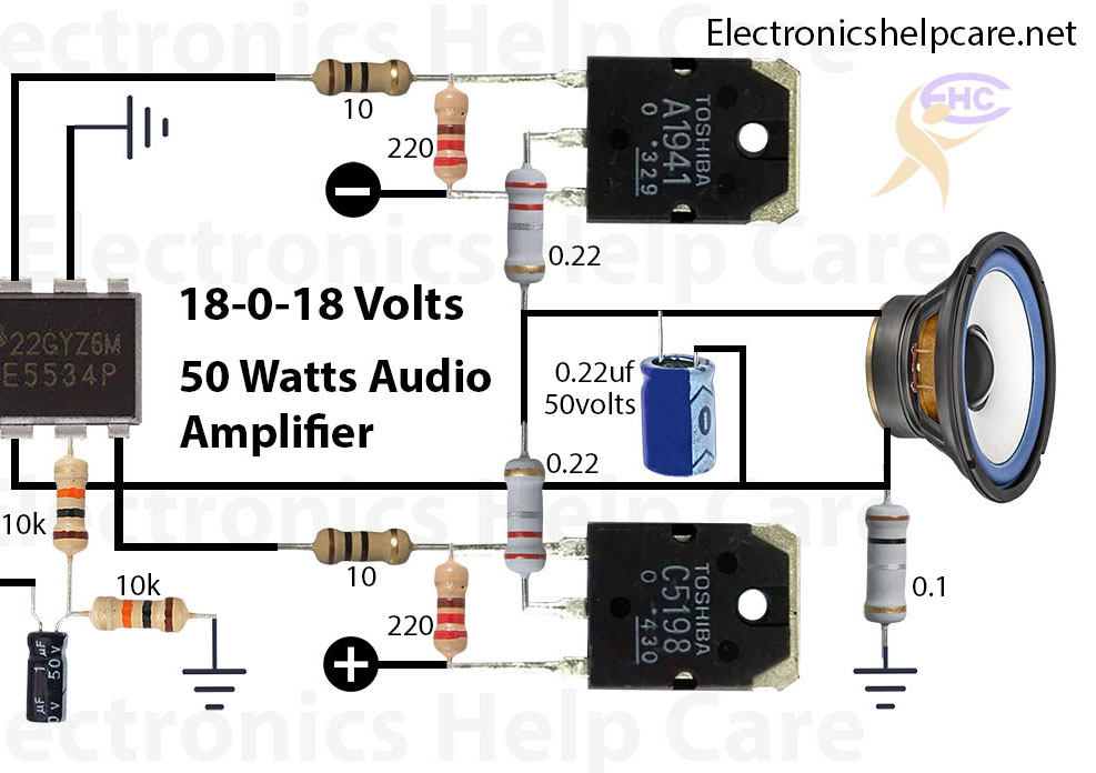 Amplifier circuit diagram using NE5543 - Electronics Help Care