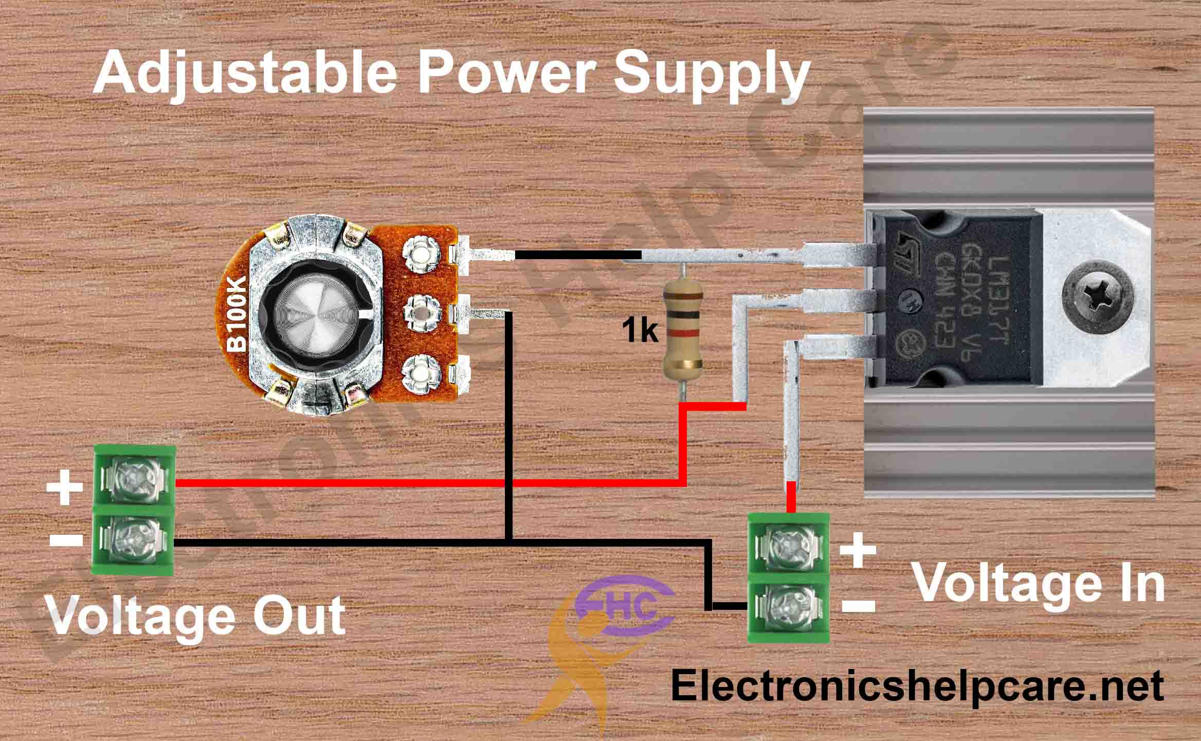 Adjustable power supply - Electronics Help Care