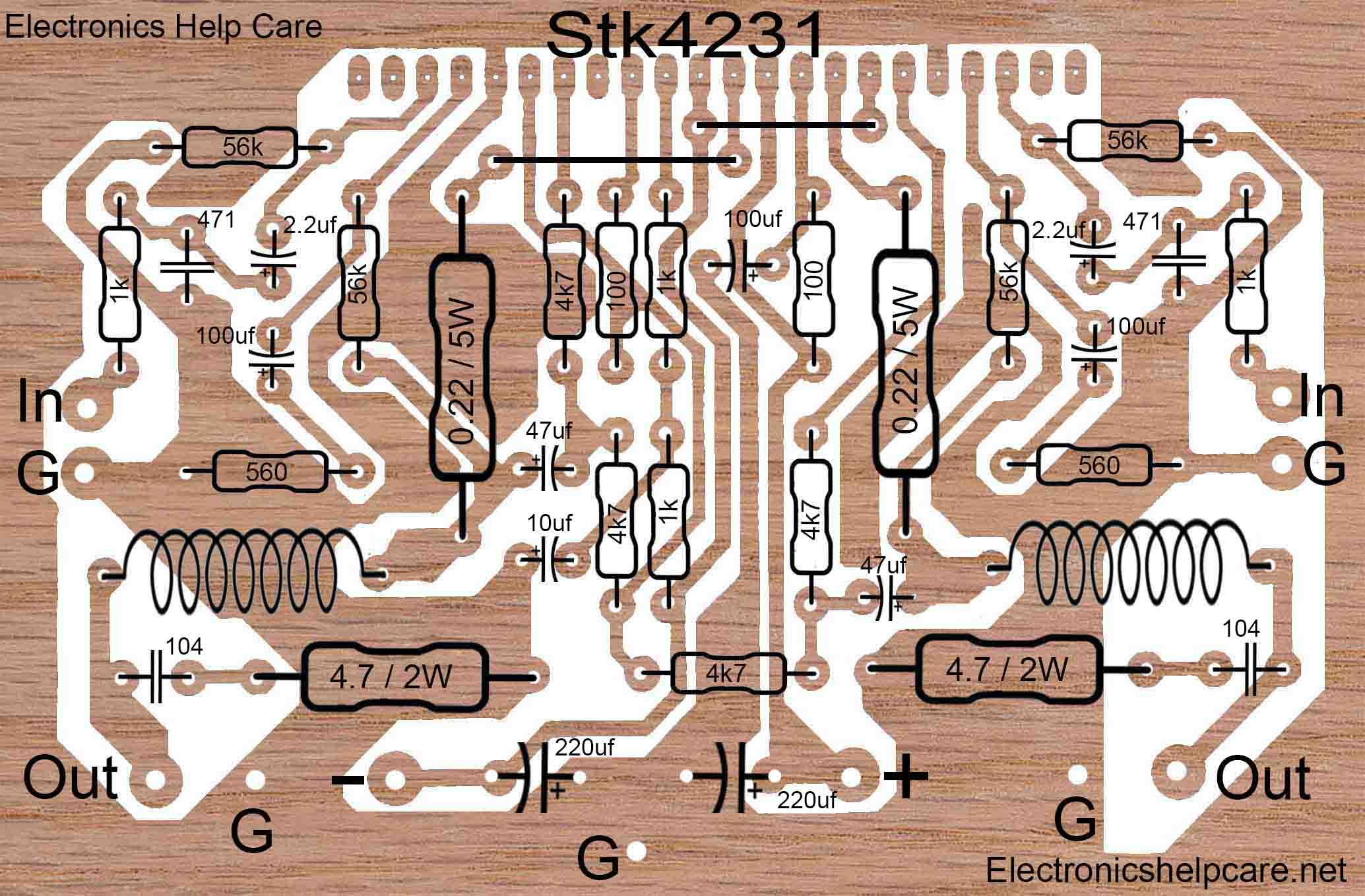 Stk4231 circuit Diagram.