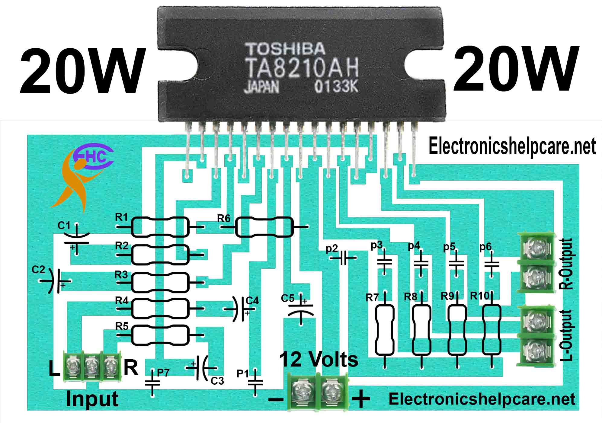 12 voltage amplifier 50 watts