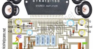 Amplifier circuit board using stk412-150