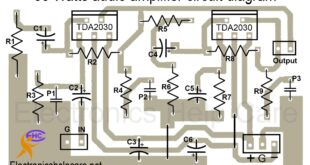 Audio amplifier circuit using TDA2030