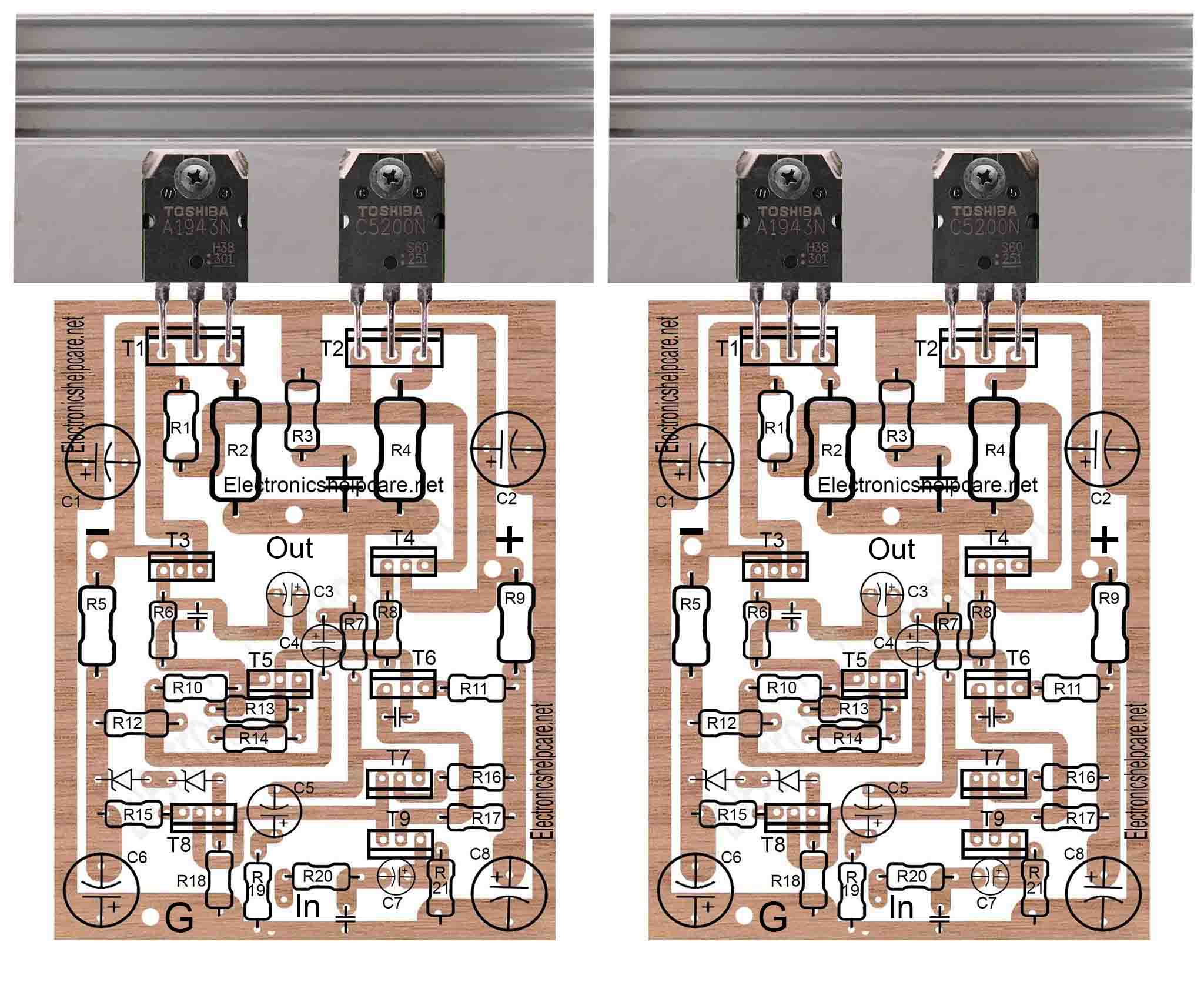 2 transistor amplifier diagram