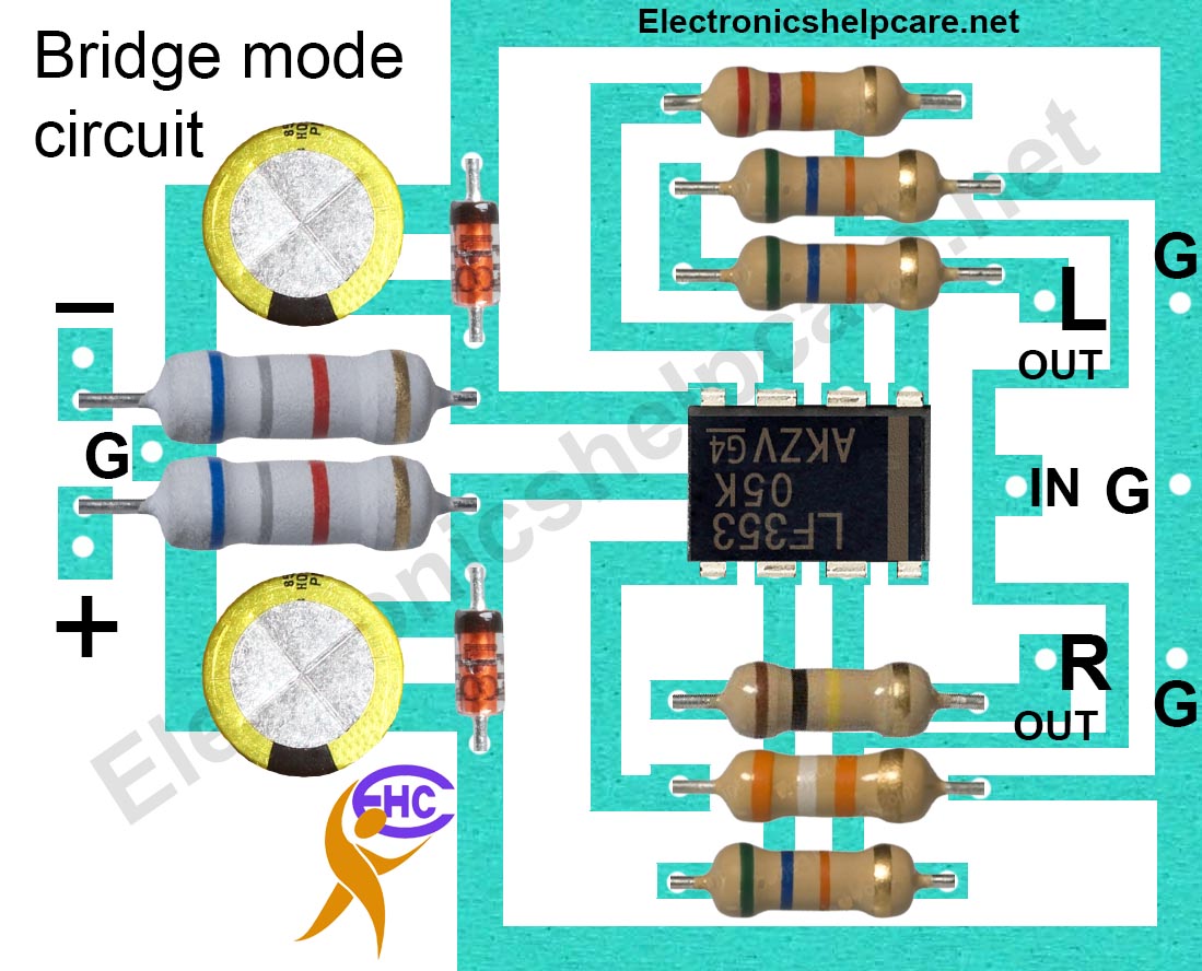 Bridge amplifier circuit diagram