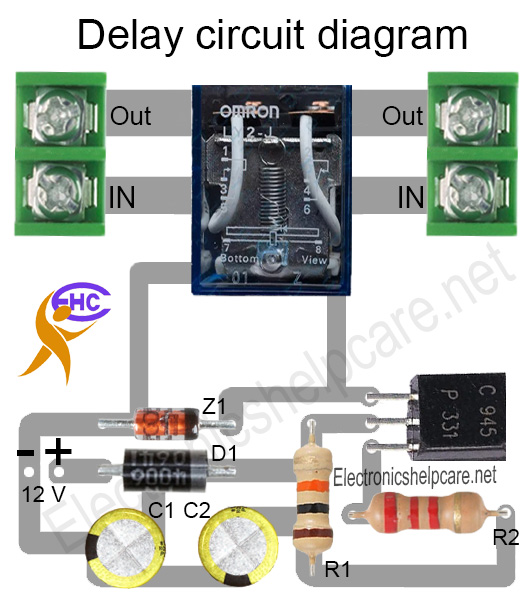 Speaker delay circuit diagram