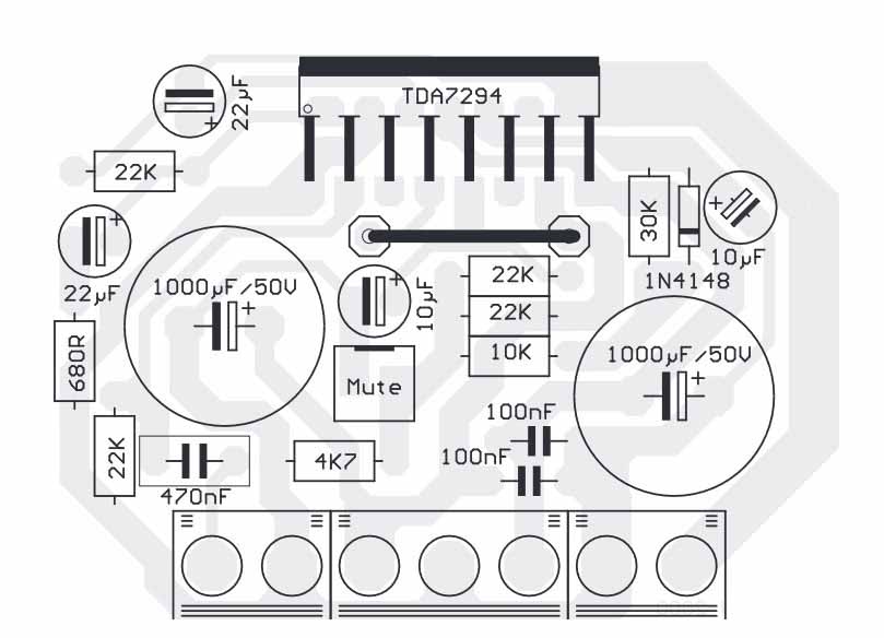 100 watts amplifier circuit