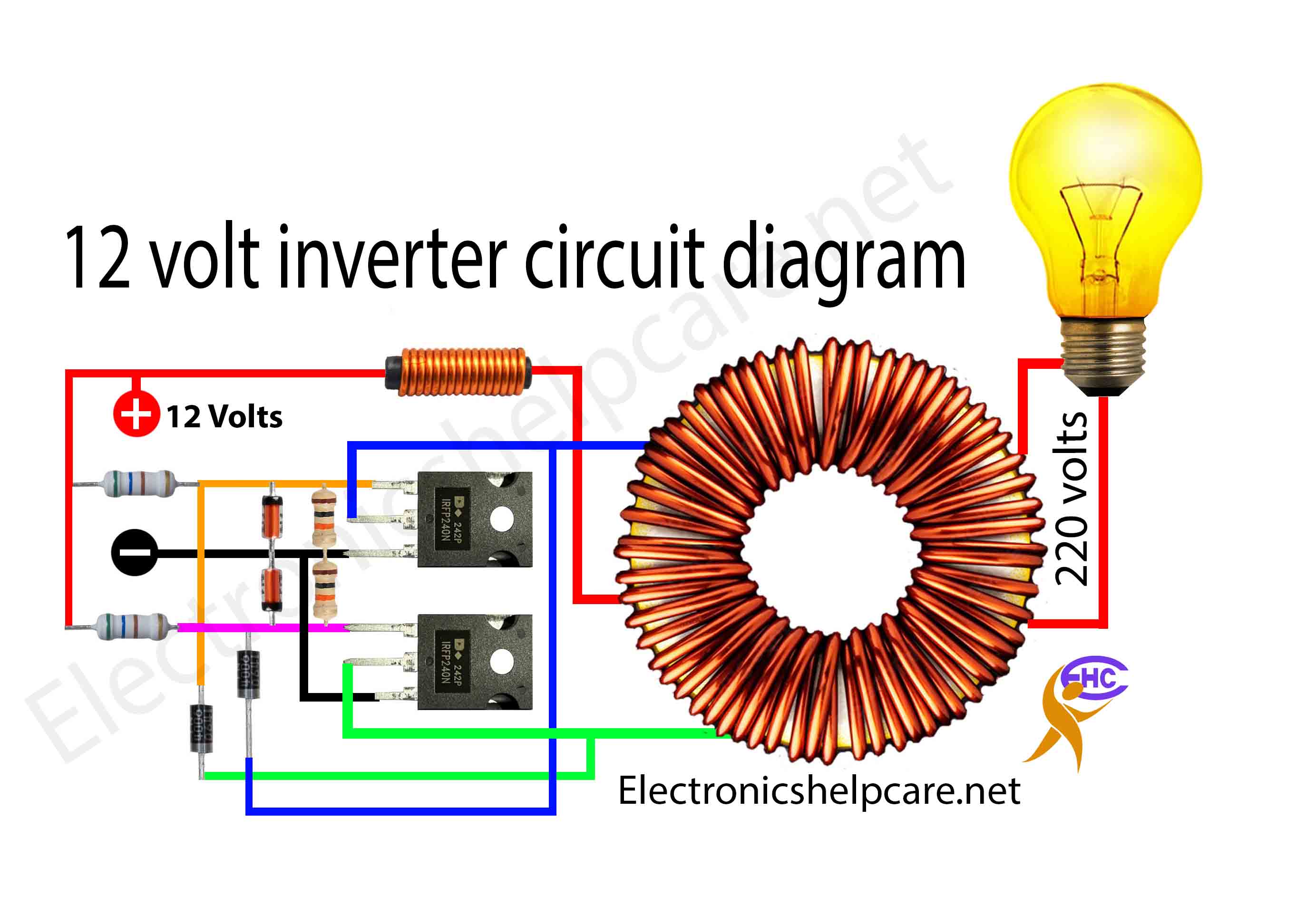 12 volt inverter circuit