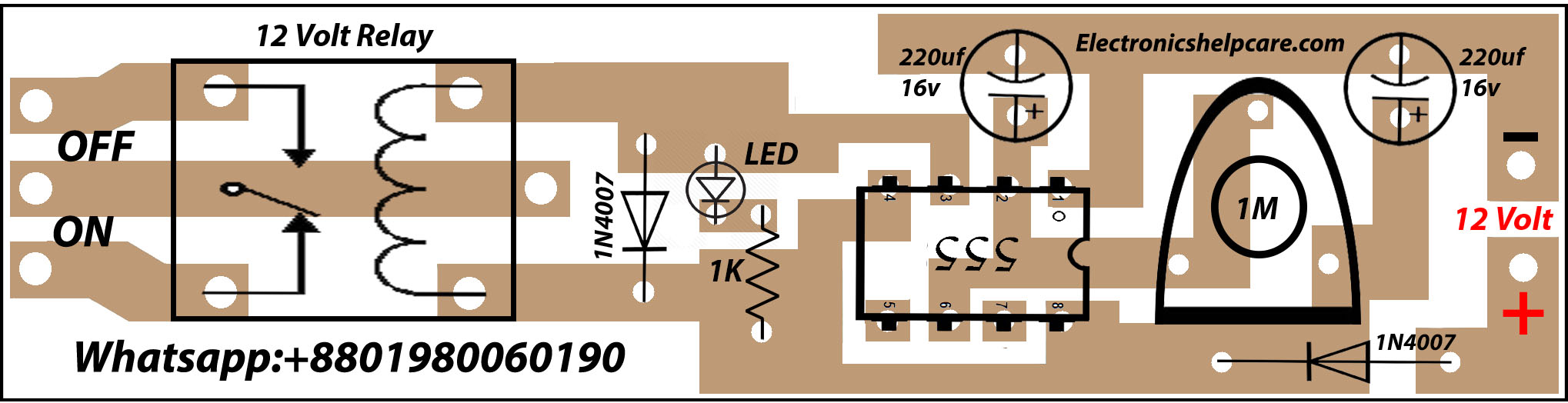 DIY timer circuit board