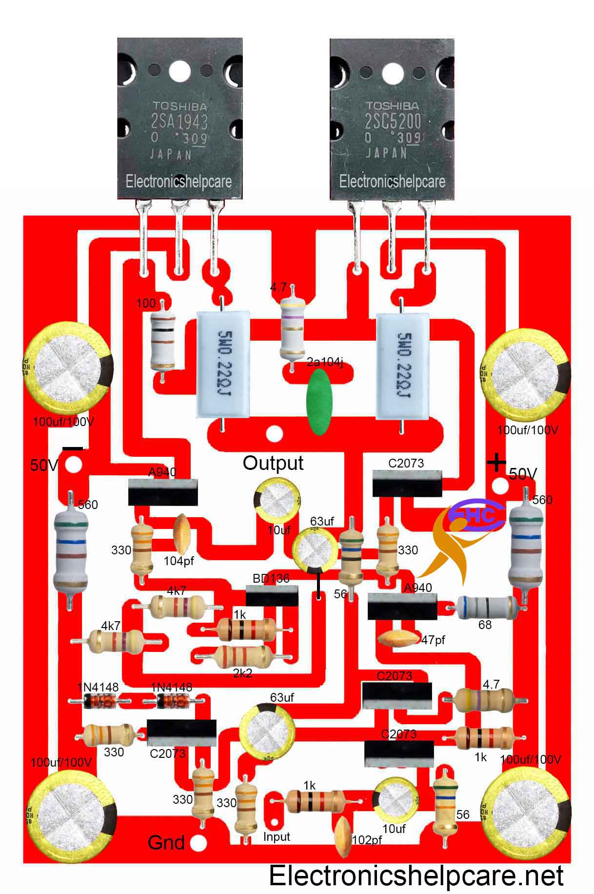 2 transistor amplifier circuit