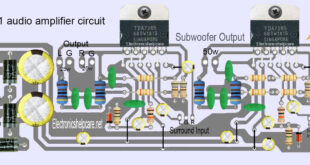 2.1 audio amplifier circuit.