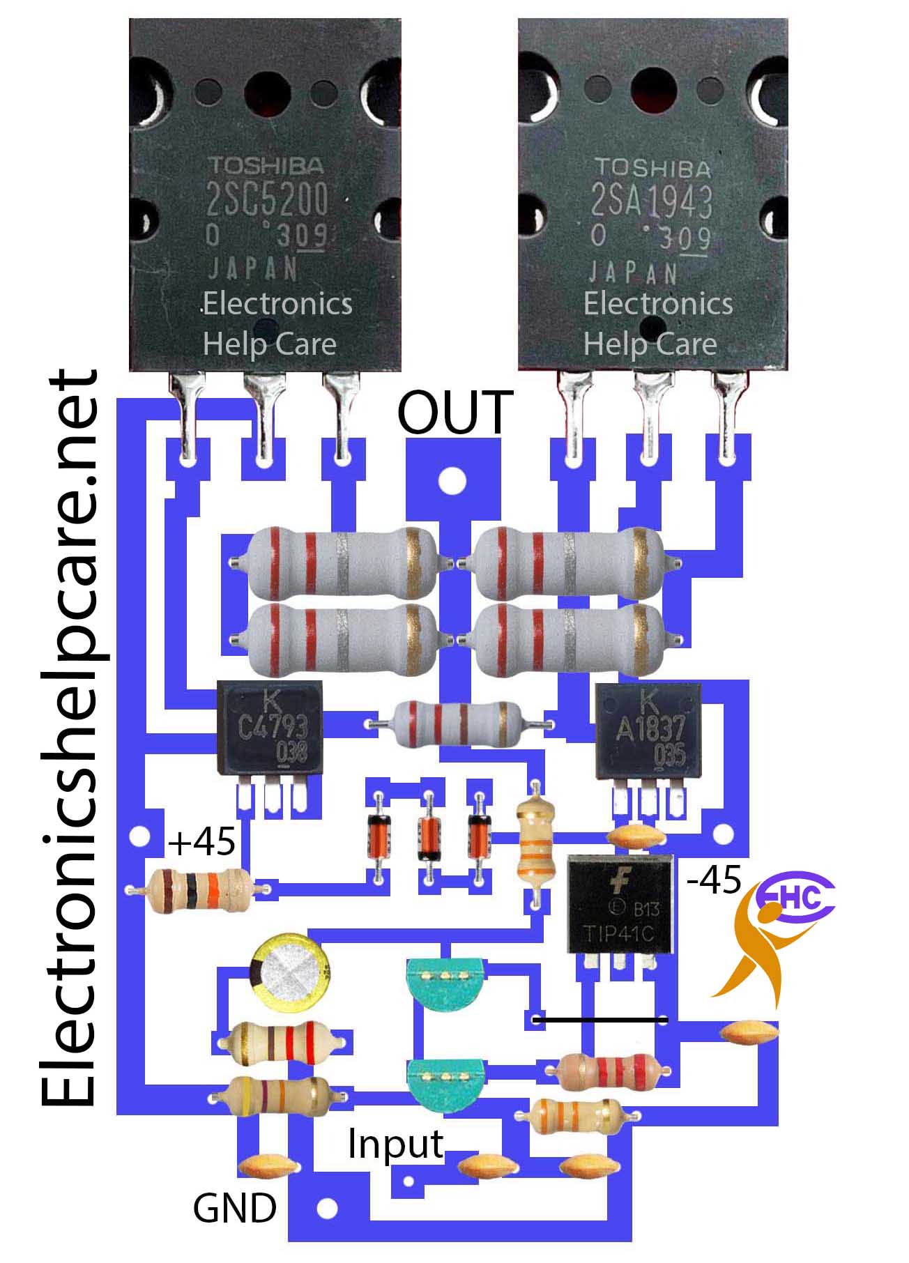 2sc5200 and 2sa1943 transistors