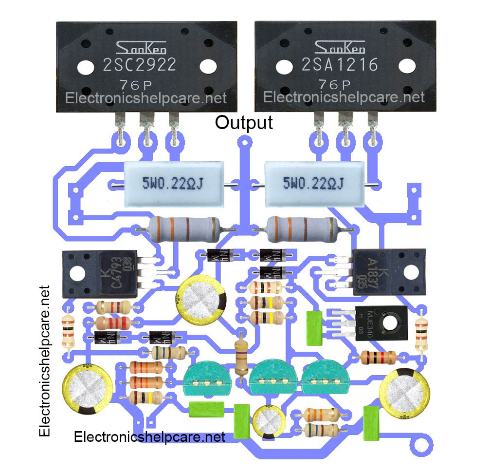 500 watts amplifier diagram