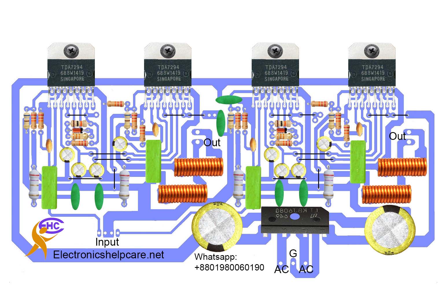 Amplifier circuit diagram TDA7294