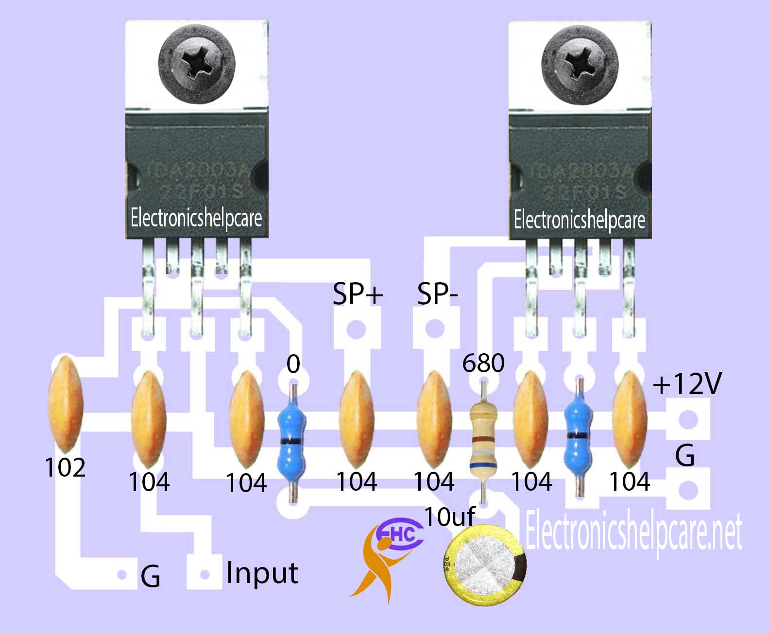 DIY amplifier TDA 2003