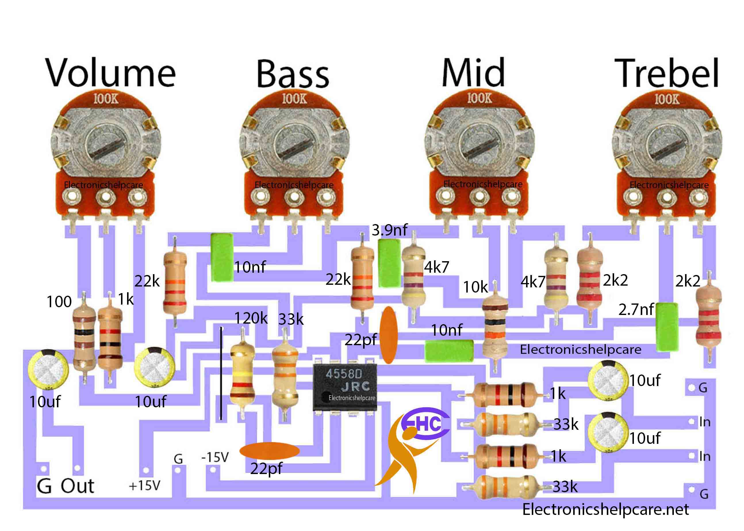 DIY bass tone circuit