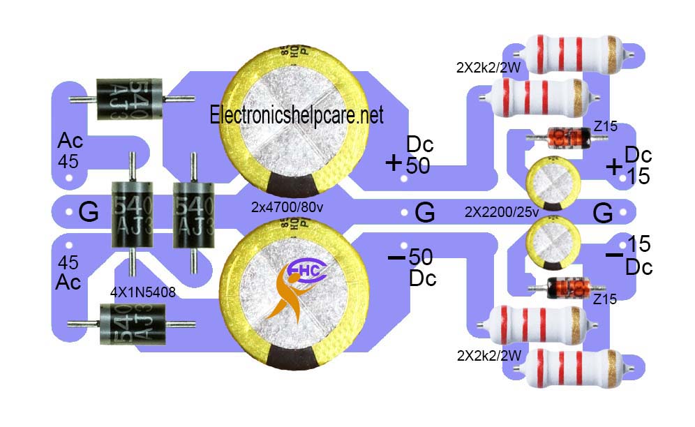 Voltage for transistor amplifier 