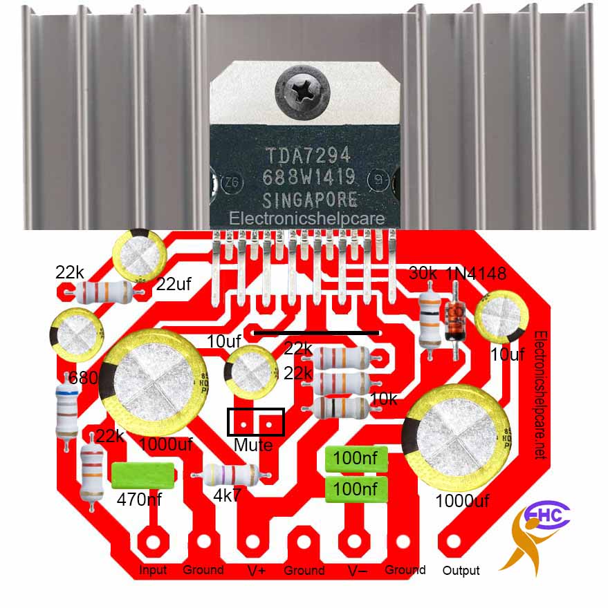 100 watts amplifier using tda7294