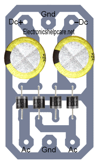 AC to DC circuit diagram for transistor amplifier .