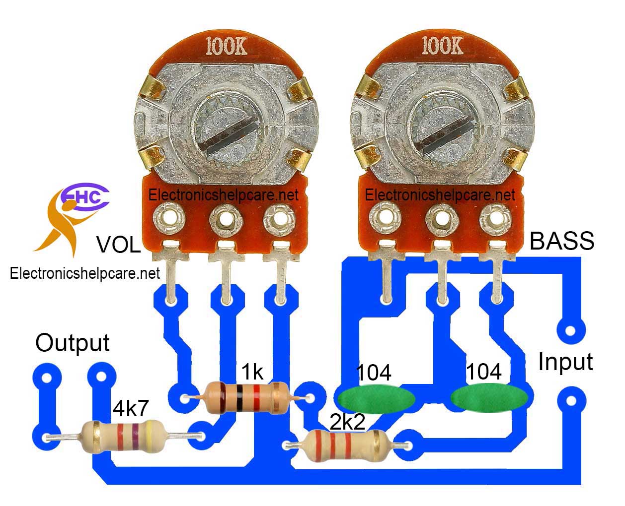 Bass circuit diagram for amplifier