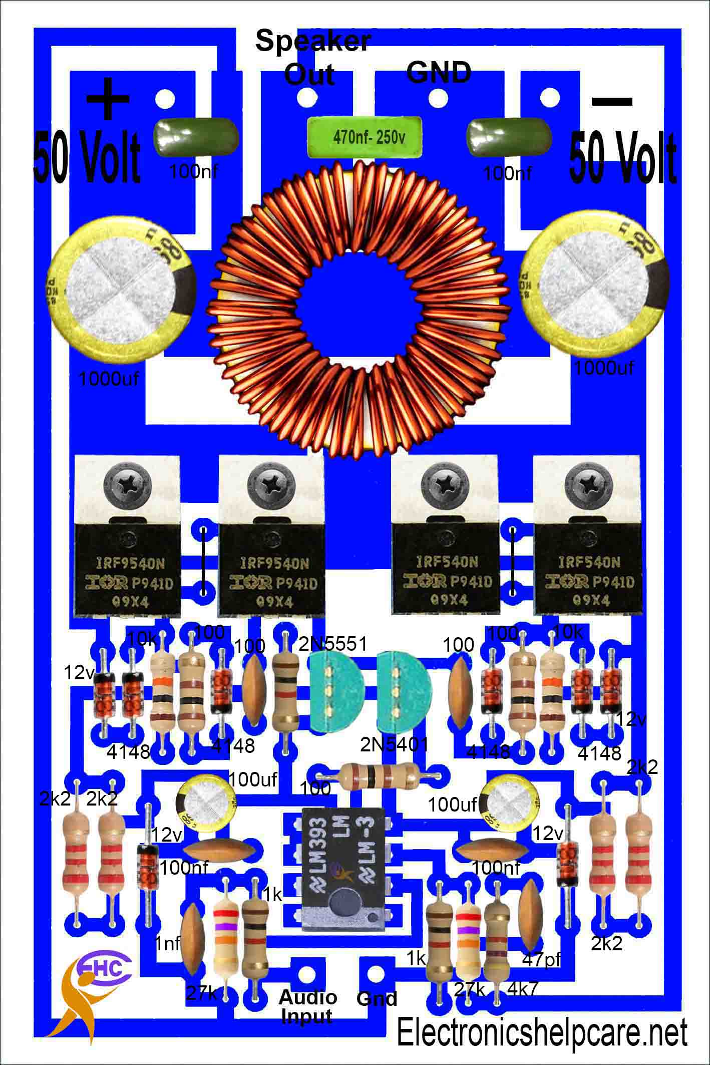 DIY Class D Audio Amplifier
