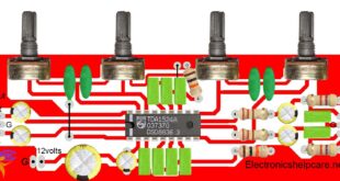 Tone control circuit diagram using TDA1524A