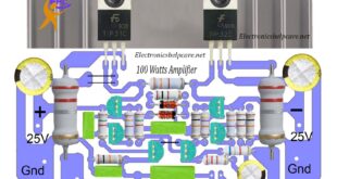 100 watts amplifier circuit diagram