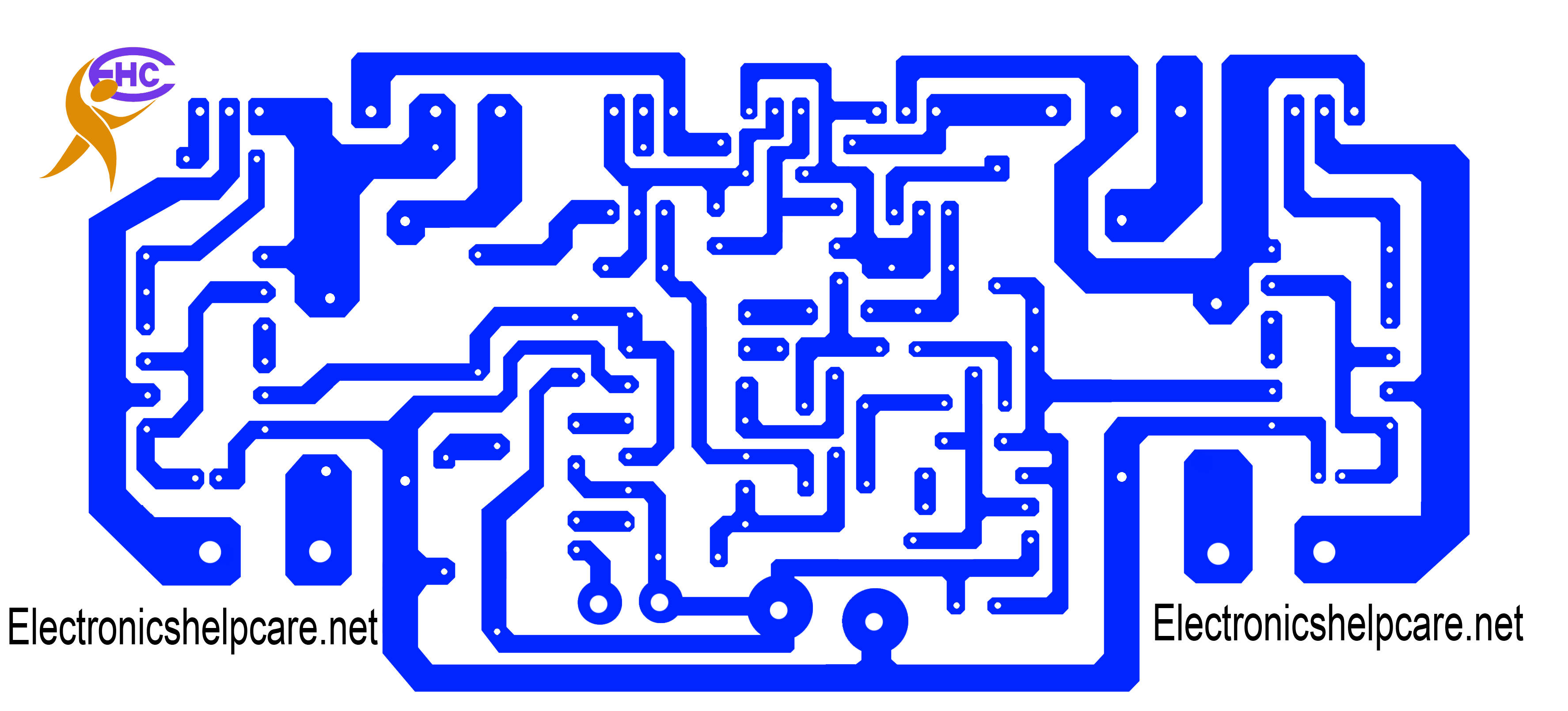 Amplifier circuit diagram using high low voltage