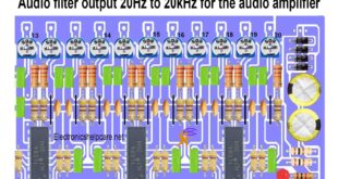 Audio filter output 20Hz to 20kHz for amplifier