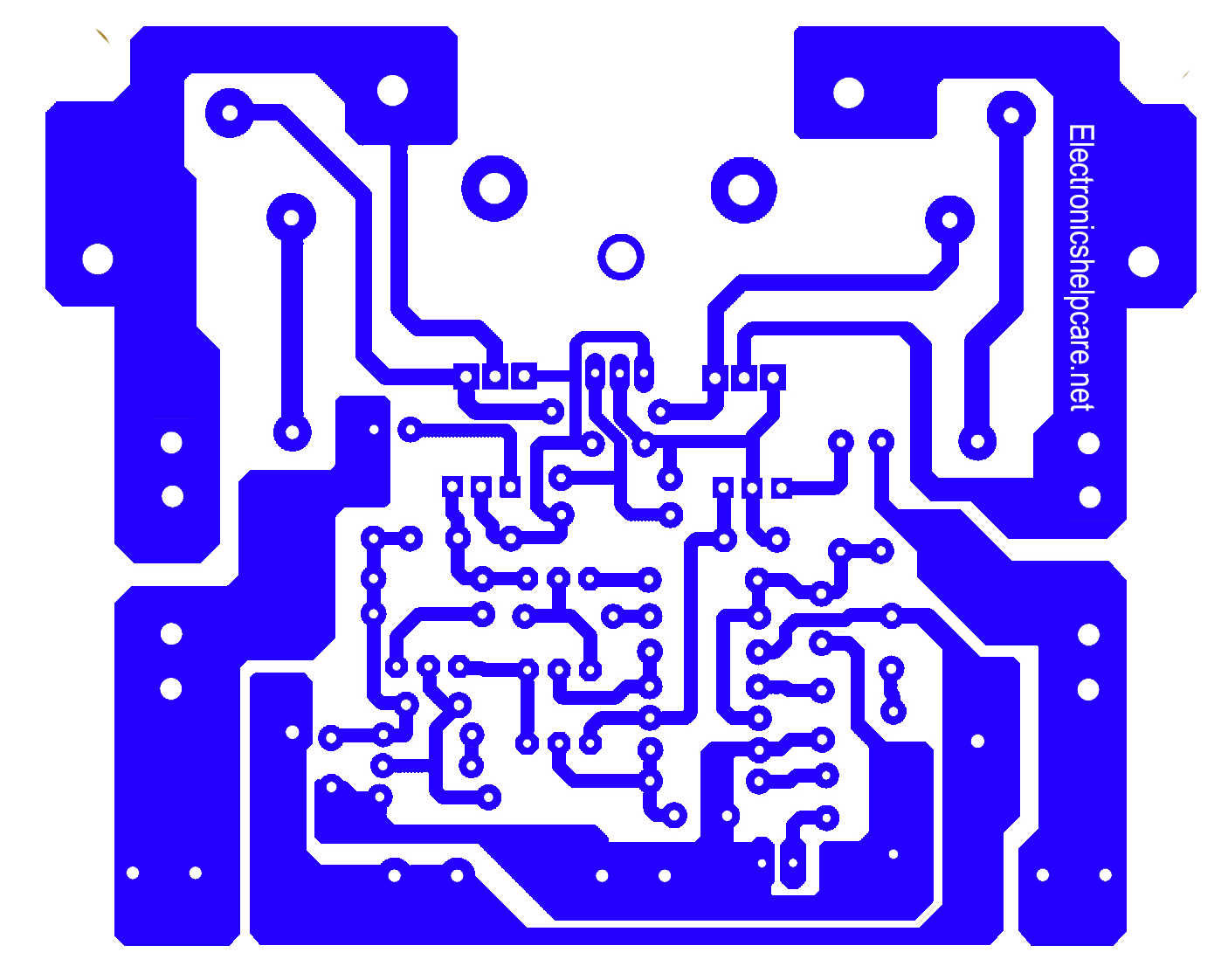 PCB layout driver 200 watts using transistor